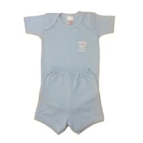 CONJ. BODY SUED. M/CURTA C/SHORTS (BORD.)(2PCS)