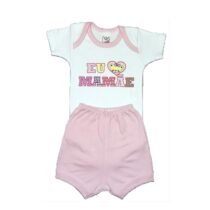 CJ. BODY SUED. M/C FRASE (FEM) D/REAT. C/SHORTS (SILK)(2PCS)