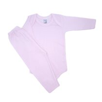 CONJ BODY M/LONGA MALHA PIPOCA (2 PCS)