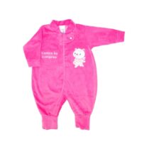 MACACÃO LONGO PLUSH BORDADO VAMOS AS COMPRAS