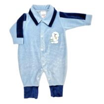 MACACÃO LONGO PLUSH DETALHES NA MANGA BORDADO