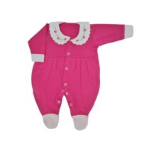 MACACÃO PP C/PÉ M/MALHA GOLA BORDADA