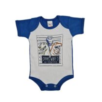 BODY SUEDINE MANGA CURTA CANELADO SILK DINOSSAURO MASC