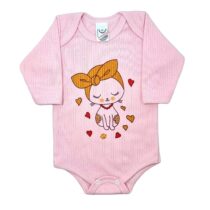 BODY MANGA LONGA SUEDINE SILK GATINHA FEM