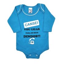 BODY MANGA LONGA SUEDINE REATIVO FRASE UNISSEX