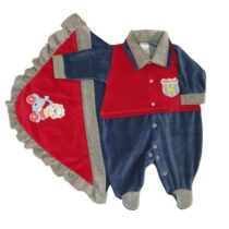 SAIDA DE MATERNIDADE PLUSH MASC BORDADO MOTO