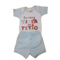 CONJ. BODY RIB.LISTR. M/C FRT/CST.BRC C/SHORTS (SILK)(2PCS)