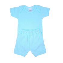 CONJ BODY M/CURTA SUEDINE CANELADO C/ SHORTS (2 PCS)