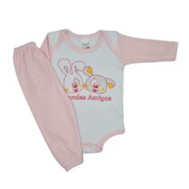 CONJ. BODY RIBANA LIST. M/LONGA C/CULOTE (SILK) (2PCS)