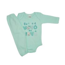 CONJ. BODY SUEDINE M/LONGA C/CULOTE ESTAMPADO