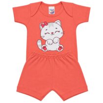 CONJ. BODY SUED M/CURTA C/ SHORTS SILK (2PCS)