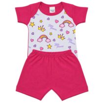 CONJ. BODY SUED M/CURTA C/ SHORTS SILK (2PCS)